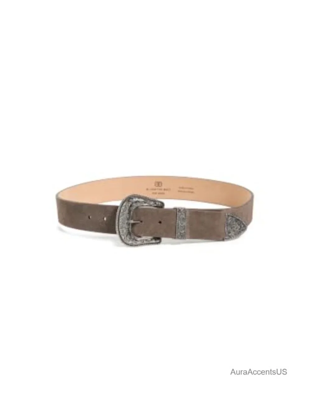 Women's Suede Belt Western Buckle 1.5
